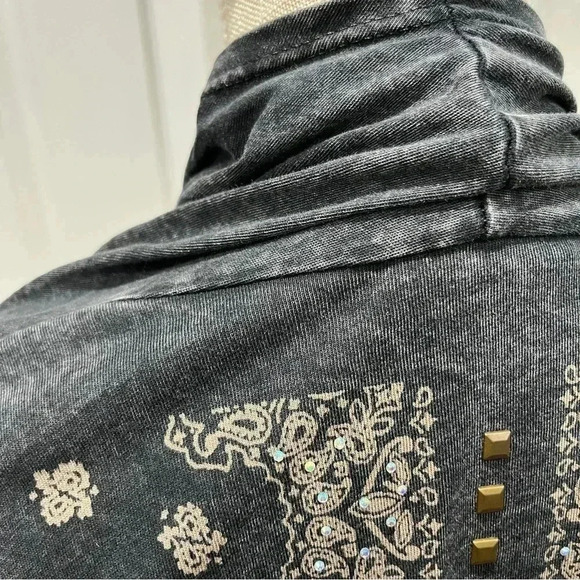 Vocal brand fringed kimono duster, jacket w rhinestones & studs. Western rodeo - Picture 11 of 14